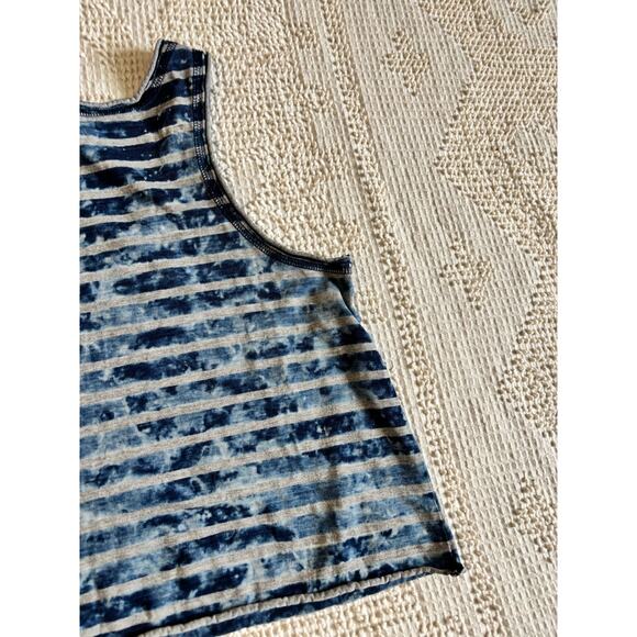 Blue & Gray BDG Striped Cropped Tank Top Acid Wash - Picture 8 of 9